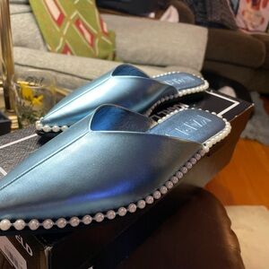 Karl Lagerfeld leather flats. New in the box.